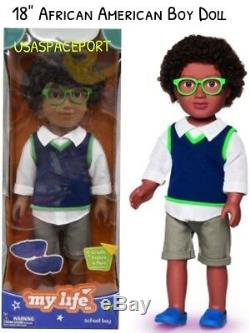18 Doll African American SCHOOL BOY Clothes Set for My Life as American Girl AA