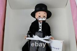 2000 Madame Alexander Mr Monopoly Doll + Gameboard, Dice, Game Piece #25260 NIB