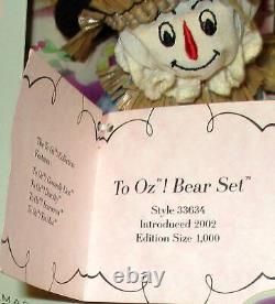 2002 Madame Alexander The Wizard of Oz To Oz 4 Bear Set In Box WithTag NICE