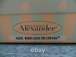 2005 Madame Alexander #40340 Wendy Loves The Lion King Doll New In Box