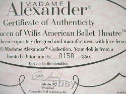 2009 Myrta Queen of Wilis Am Ballet Theatre Doll Madame Alexander Limited NIB