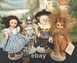 4 Madame Alexander Wizard Of Oz 8 dollsDorothy, Tin Man, Lion, Scarecrow, stands