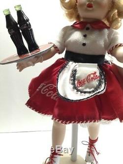Coca Cola Car Hop 13 Porcelain Doll By Madame Alexander -1998 Danbury Mint -NIB