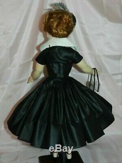 Dress of Vintage Black Polished Cotton with Hat Purse Slip Panties for Cissy