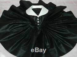 Dress of Vintage Black Polished Cotton with Hat Purse Slip Panties for Cissy