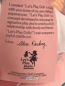 Lets Play Dolls Cherish Vinyl Doll 12 By Alice Darling & New Audiocassette Nib