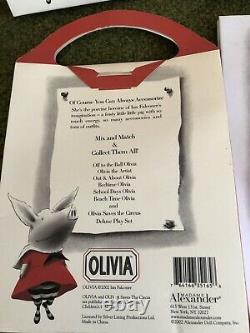 Lot Of New Vtg 2002 Madame Alexander Olivia The Pig Retired Clothes Pig & Book