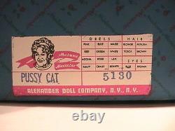 MADAME ALEXANDER 18 Vintage PUSSY CAT 5130 Black Dark Hair withBox MINT