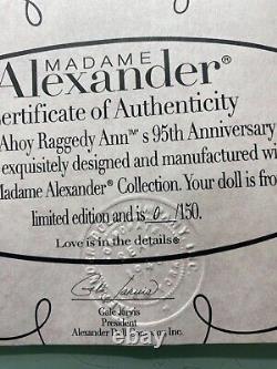 MADAME ALEXANDER 60670 SHIPS AHOY RAGGEDY ANDY LE, DOLL 2010 95th Anniversary MIB