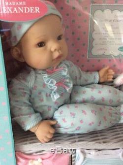 Madame Alexander 16 Middleton Baby Doll 8 Pc Newborn Nursery Set Caucasian NIB