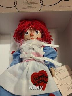 Madame Alexander #64255 I Love You Raggedy Ann 8 Porcelain Doll LE 200 Retired