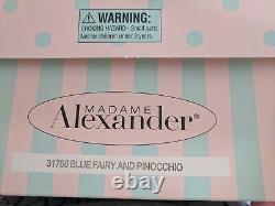 Madame Alexander 8 Blue Fairy and Pinocchio Doll Set 31760 with COA NRFB RARE