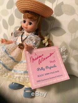 Madame Alexander 8 MADC 1990 Club Doll, Polly Pigtails, NIB Never Displayed