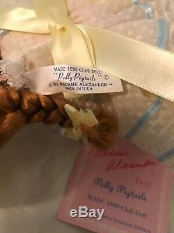 Madame Alexander 8 MADC 1990 Club Doll, Polly Pigtails, NIB Never Displayed