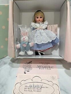 Madame Alexander Alice In Wonderland, 8 Doll. #30665 With White Rabbit