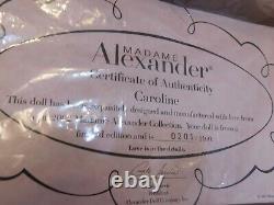 Madame Alexander Caroline 8 Doll, #35230 -colonial Williamsburg- Nrfb