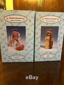 Madame Alexander Classic Collectibles, Nativity Set, Mary Joseph Jesus COA NIB