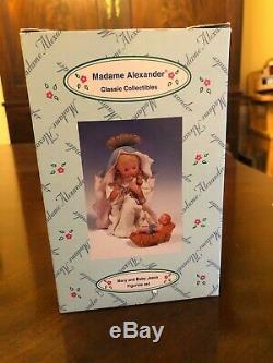 Madame Alexander Classic Collectibles, Nativity Set, Mary Joseph Jesus COA NIB