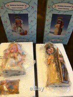 Madame Alexander Classic Collectibles, Nativity Set, Mary Joseph Jesus COA NIB