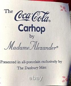 Madame Alexander Coca-Cola Carhop Vintage Porcelain Doll 12? By Danbury Mint 99