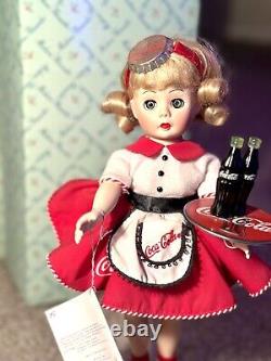 Madame Alexander Coca-Cola Carhop Vintage Porcelain Doll 12? By Danbury Mint 99