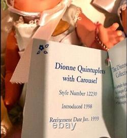 Madame Alexander Dionne Quintuplets 75 Anniversary 5 Dolls with Carousel