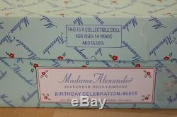 Madame Alexander Doll 45515 Birthday Celebration NEW, RARE Blonde 8 NIB