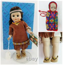 Madame Alexander Kins 8 Pocahontas with Papoose Bent Knee Doll 1970 NWT