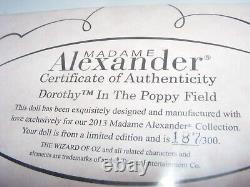 Madame Alexander LE 187/300 Wizard of Oz set DOROTHY IN THE POPPY FIELD #66630