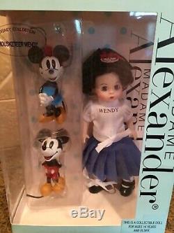 Madame Alexander Mouseketeer Wendy 8 Doll and Friends Mickey And Minnie
