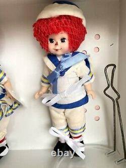 Madame Alexander NEW 8 Dolls Ships Ahoy Raggedy Ann & Andy Set 49970 w. Stands