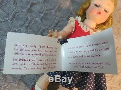 Madame Alexander Wendy kins doll NIB 8 walker box hang tag NEW in box