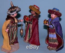 Madame Alexander resin doll figurine Nativity scene 9 pcs Family, kings, angel