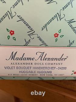 NIB Madame Alexander Doll Huggable Huggums#34260 Violet Bouquet Handkerchief