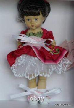 NIB Madame Alexander Floral Whimsy Wendykin WOOD Jointed 8 Inch Brunette Doll