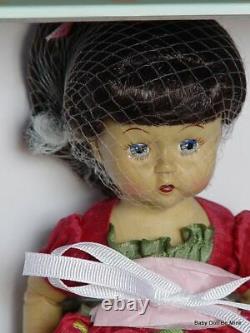 NIB Madame Alexander Floral Whimsy Wendykin WOOD Jointed 8 Inch Brunette Doll