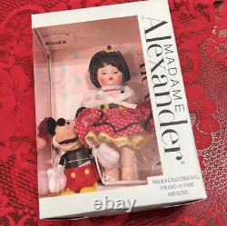 NIB-Madame Alexander Mickey and Me Doll Set withStand