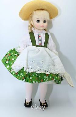 NWT 1965 Heidi by Madame Alexander Doll #1580 With Straw Hat 12.5 Made in USA