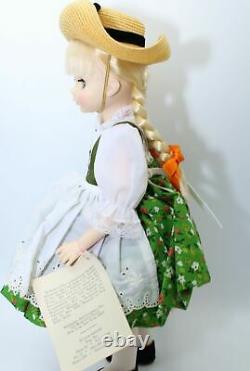 NWT 1965 Heidi by Madame Alexander Doll #1580 With Straw Hat 12.5 Made in USA