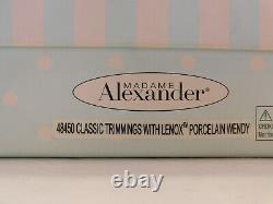 New! Madame Alexander Classic Trimmings With Lenox Orn Procelain Wendy 8'