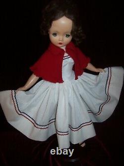 PATRIOTIC STRAPLESS DRESS with CASHMERE CAPE FOR MADAME ALEXANDER CISSY DOLL