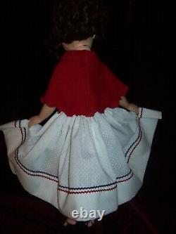 PATRIOTIC STRAPLESS DRESS with CASHMERE CAPE FOR MADAME ALEXANDER CISSY DOLL