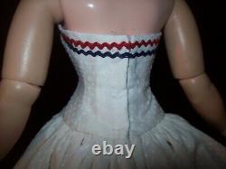 PATRIOTIC STRAPLESS DRESS with CASHMERE CAPE FOR MADAME ALEXANDER CISSY DOLL