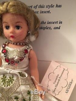 Queen Elizabeth Processional 10'' Madame Alexander 2002 doll, crown & cape