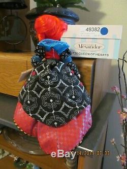 RARE NIB 10 MADAME ALEXANDER QUEEN of HEARTS on CUSTOM-MADE DOLL STAND