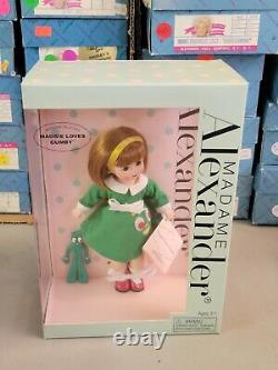 RARE NIB GUMBY Retired 2008 Madame Alexander 8 Doll 44852/48945 Maggie Loves