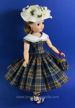 Replica Blue Plaid Dress, Hat & Purse for Madam Alexander Cissy 20 (No Doll)