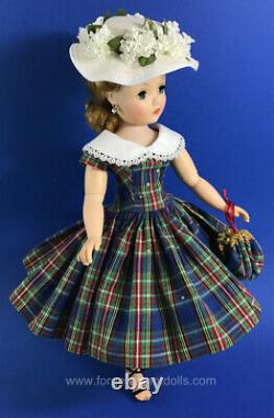 Replica Blue Plaid Dress, Hat & Purse for Madam Alexander Cissy 20 (No Doll)