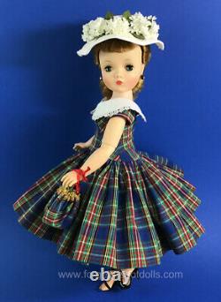 Replica Blue Plaid Dress, Hat & Purse for Madam Alexander Cissy 20 (No Doll)
