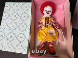 Ronald McDonald by Madame Alexander Excellent Condition with Box and Doll Stand